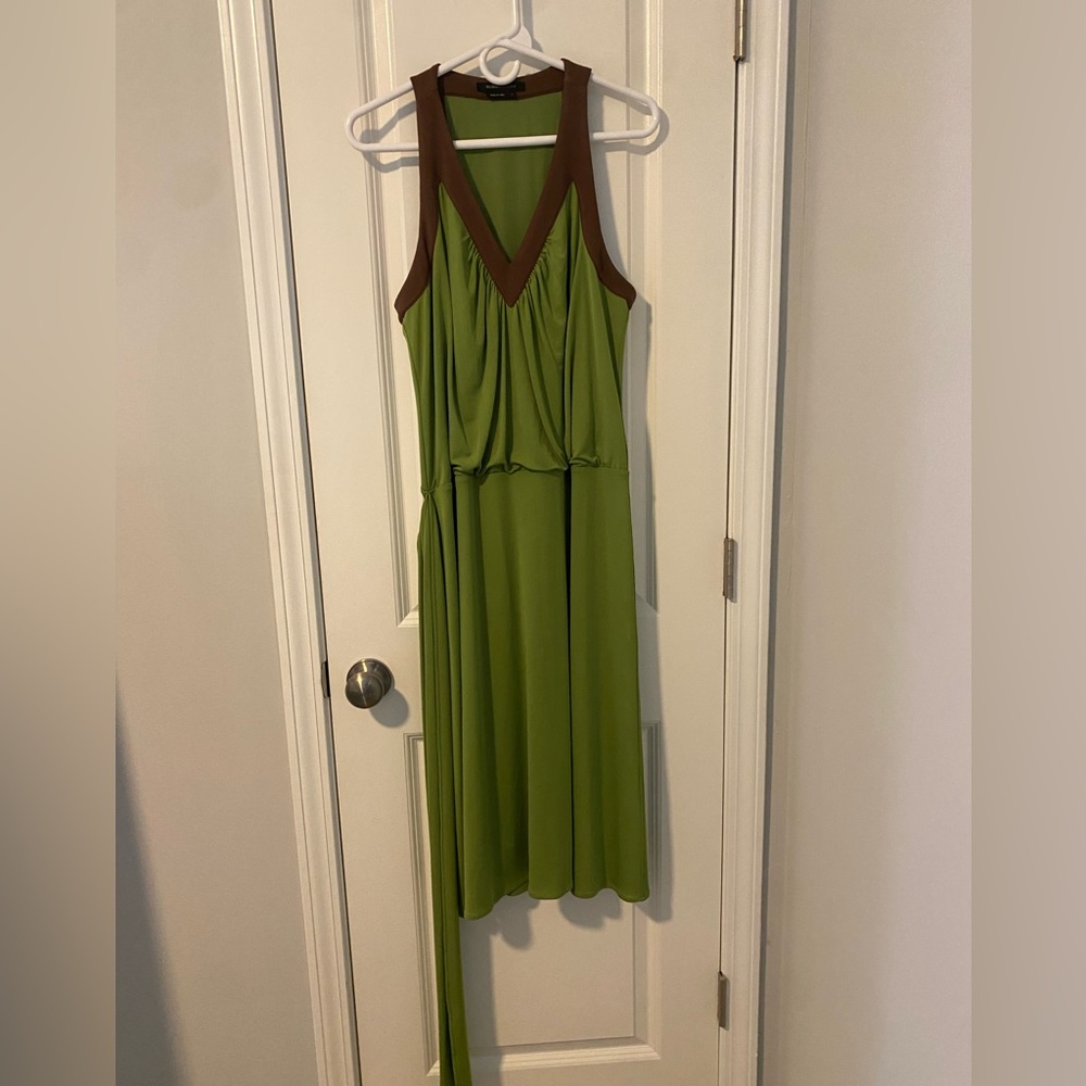 BCBG Maxazria Green & Brown Dress